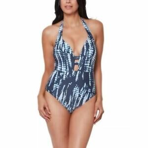 Bar III Womens Tie-Dyed One-Piece Swimsuit Size S 12119